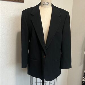 Elegant Black Cashmere Blazer